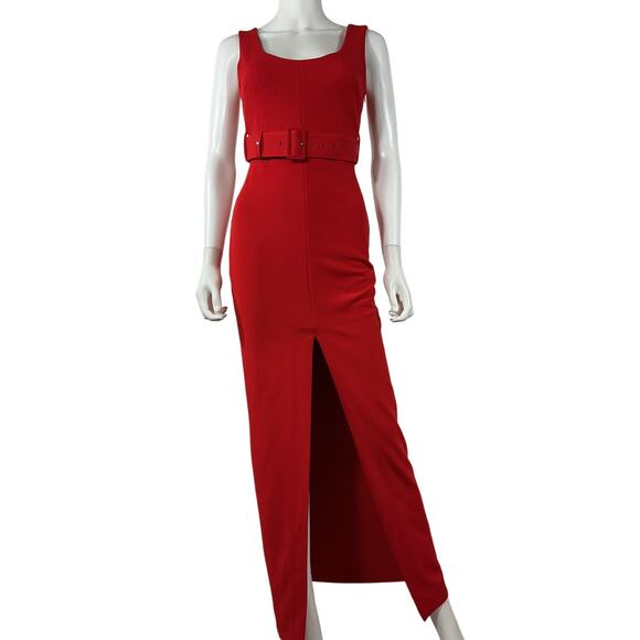 Solace London 'Tara' Red Polyester Maxi Dress Size 2 - Picture 2 of 4